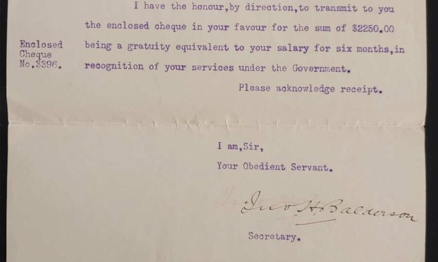 C.P.R. 27 Jan 1893 last payout letter to Marcus Smith