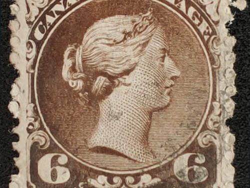 Canada #27b Fine+ Used 6c Watermarked Large Queen