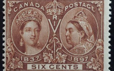 Canada #55 Fine Never Hinged 1897 6c Jubilee