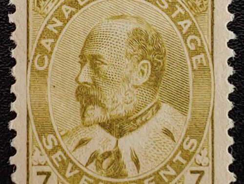 Canada #92i VF Mint HR 1903 7c Edward VII shade