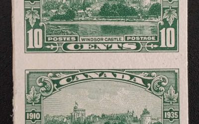 Canada #215P VF 1935 10c Windsor Castle Plate Proof Pair