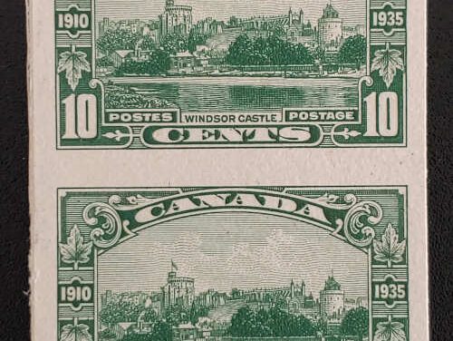 Canada #215P VF 1935 10c Windsor Castle Plate Proof Pair