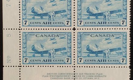 Canada #C8 VFNH 1942/43 7c LL PL 5 Block, fp on one (4)