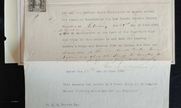 21 Jun 1890 #BCL2, 5 Pooley & Walkem signed Doc on Wellburn page