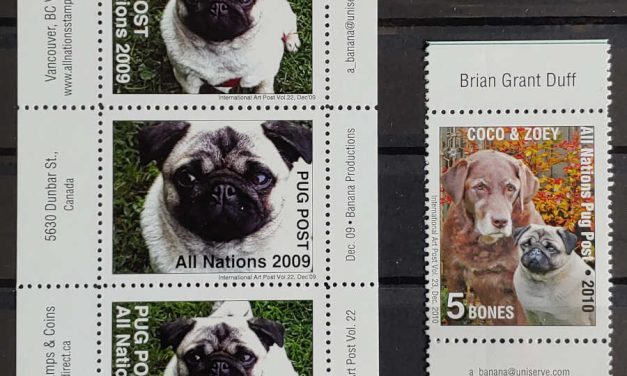Pug Post VFNH 2009-2010 sheetlet & single, the only three issues