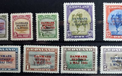 Greenland #19-27 F/VF Mint 1945 Set (9)