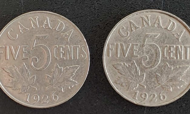 Canada ICCS VF20 1926 Far 6 George V 5 Cents