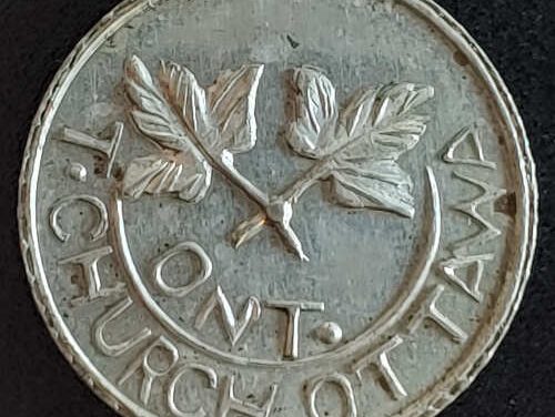 Thomas Church Collector of Coins and Tokens Ottawa pre-1900 Token