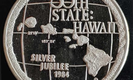 Hawaii Proof 1984 25 Years as 50th State .999 fine ounce Silver round