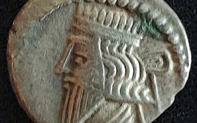Mithridates V 140 AD 19mm 3.4g Parthian Silver Drachm