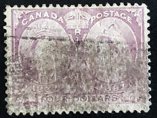 Canada #64 Fine Used 1897 $4 Jubilee