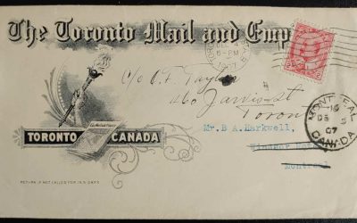 The Toronto Mail and Globe #77, 79 17 Nov 7c Registered Ad Cover (2)