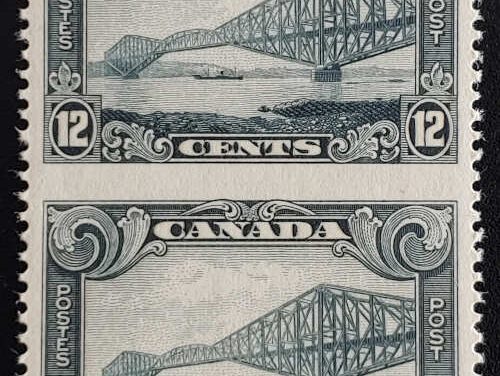 Canada #156c VF Mint one NH 1929 12c Perf by Imperf Pair