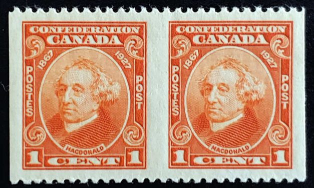Canada #141b VF 1 NH 1927 1c Perf by Imperf Pair, 250 issued