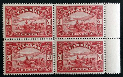 Canada #157 F/VF Never Hinged 1929 20c Harvest Block (4)