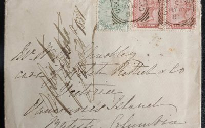 Incoming 1881 2.5d Cover to Victoria, Vancouver’s Island
