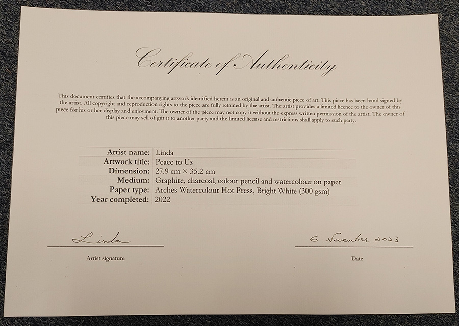 Certificate of Authenticity