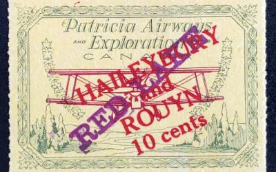 Patricia Airways #CL29a VF Mint 1926 10c Overinked