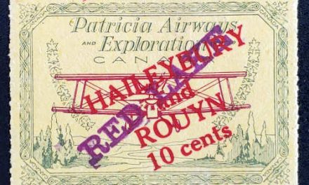 Patricia Airways #CL29a VF Mint 1926 10c Overinked