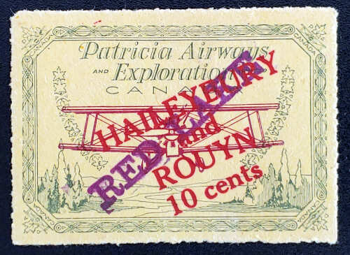 Patricia Airways #CL29a VF Mint 1926 10c Overinked