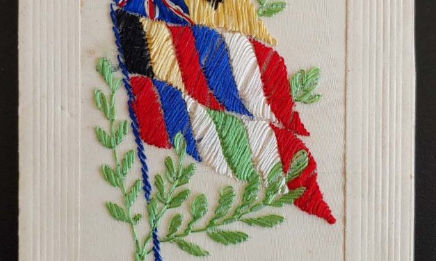 Merry Christmas unmailed Allied Flags French Silk Postcard