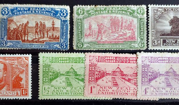 New Zealand #122/181 Mint 1906/1925 (8)