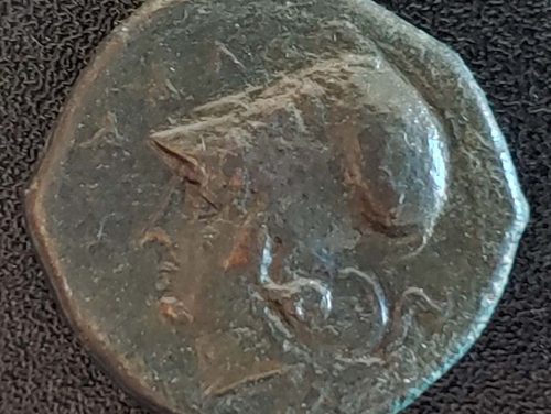 Greek Sicily, Syracuse 405-367 BC 3.79g AE Hemilitron w/ Athena etc
