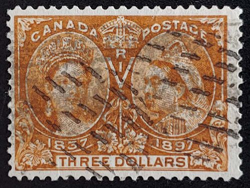 Canada #63 Fine Used 1897 $3 Jubilee