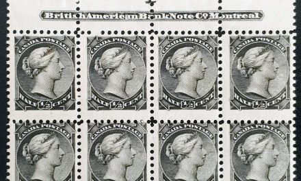 Canada #34 Fine+ Never Hinged Reversed 1 Plate Blk (8)
