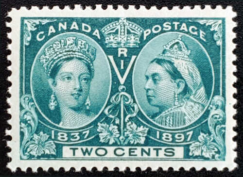 Canada #52 VF Mint 1897 2c Jubilee shade selected for centering