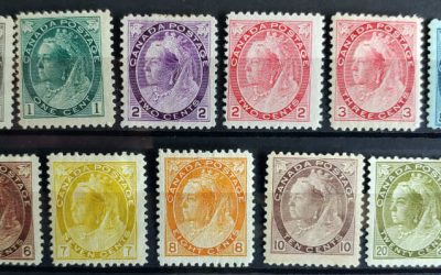 Canada #74-84 Fine+ Mint 1898/1902 QV Numeral Set