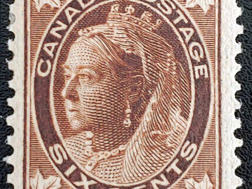 Canada #71 F/VF Mint 1897/98 6c QV Leaf