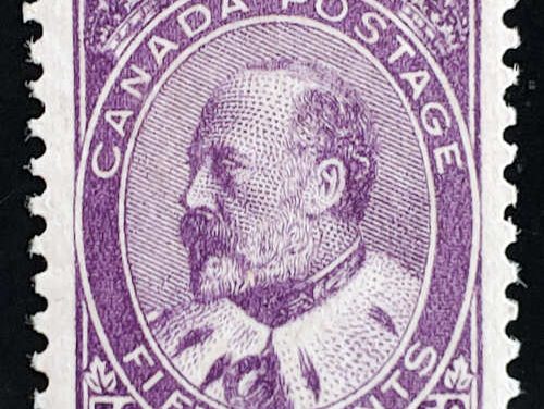 Canada #95 Fine Mint HR 1908 50c Edward VII