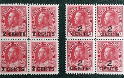 Canada #139 VFNH, #140 Fine Never Hinged Admiral Block duo