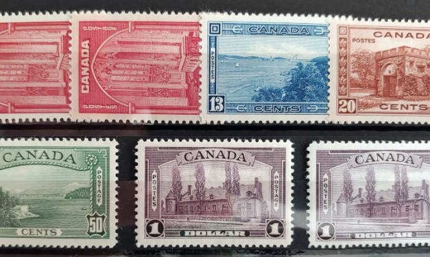 Canada #241-245i VF Mint long 1938 Set incl shades (7)