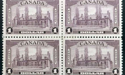 Canada #245 VF Mint 1938 $1 Chateau Block of four