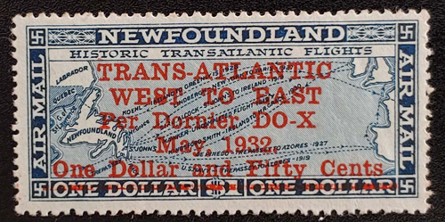 Newfoundland #C12 VFNH 1932 $1.50 DO-X