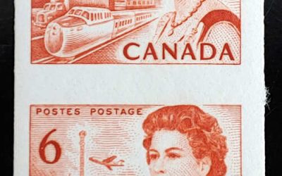 Canada #468Ac VFNH 1969 6c QEII Imperforate Coil Pair