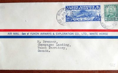 Yukon Airways #CL42f 23 Jun 1929 27c Entry Flight Cover