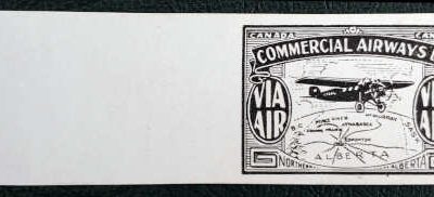 Commercial Airways #CLP47Pi VF left margin Plate Proof
