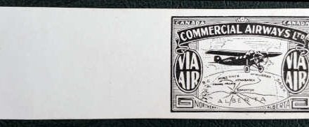 Commercial Airways #CLP47Pi VF left margin Plate Proof