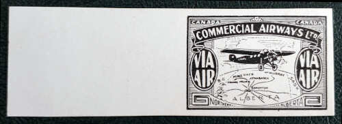 Commercial Airways #CLP47Pi VF left margin Plate Proof