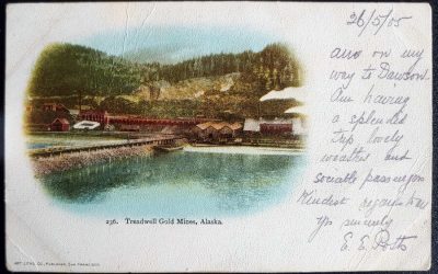 Log Cabin, B.C. RF D 26 May 1905 2c Alaska Goldmines Postcard