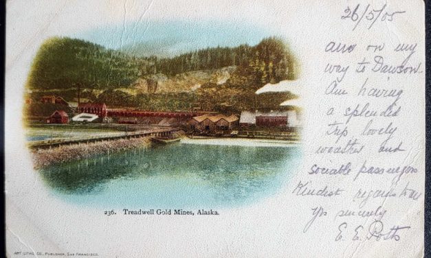 Log Cabin, B.C. RF D 26 May 1905 2c Alaska Goldmines Postcard