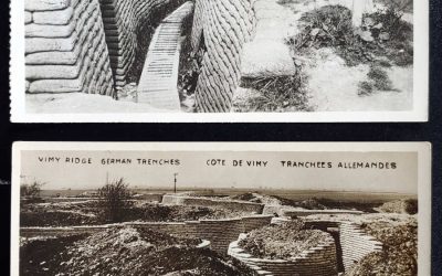 France Unu German Trenches at Vimy Ridge Postcard duo