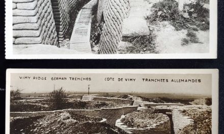 France Unu German Trenches at Vimy Ridge Postcard duo