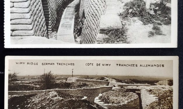 France Unu German Trenches at Vimy Ridge Postcard duo