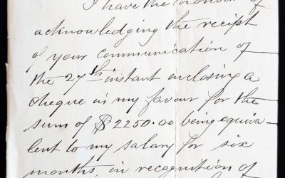 Marcus Smith signed 7 Jan 1893 Ottawa 5×8″ Railway Letter