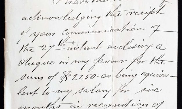 Marcus Smith signed 7 Jan 1893 Ottawa 5×8″ Railway Letter