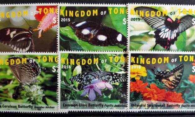 Tonga #CE7-CE12 VFNH 2015-16 Butterflies Set (6)